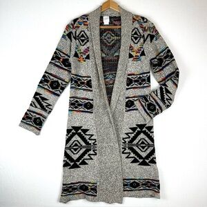 Northern Angel Aztec Long Cardigan Duster Southwestern